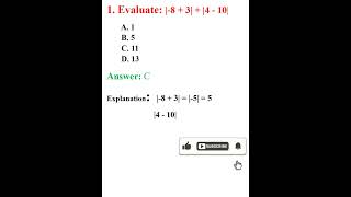 Evaluate expressions.  #mathshorts #learndailywithmulu #maths #mathshortsvideo #education #evaulute