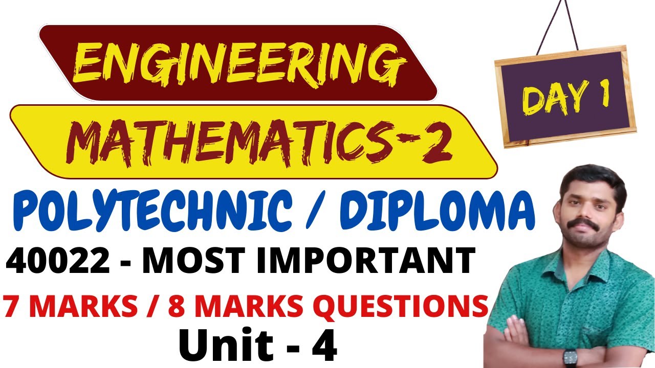 Engineering Mathematics 2 | Polytechnic 2nd Semester | Day 1 ...