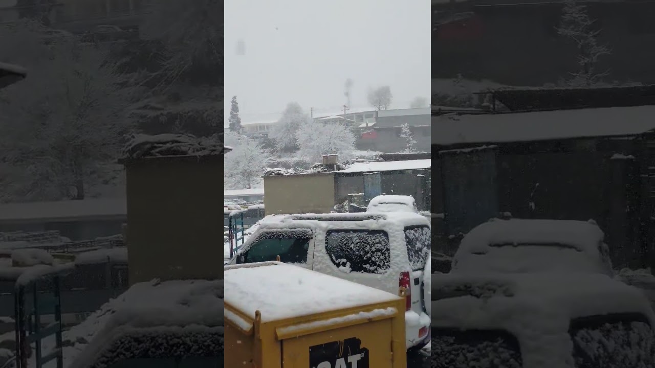 Chitral town me baraf Bari ka manzar 24/01/2023