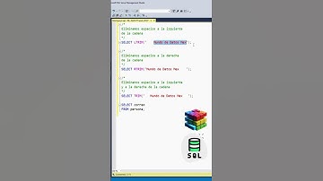 SQL - Funciones de cadena LTRIM , RTRIM y TRIM