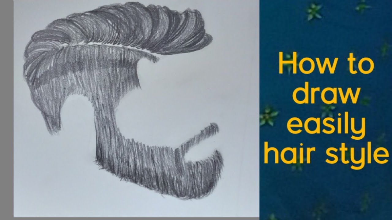 How to draw hair style easily with pencil shading / pencil shading