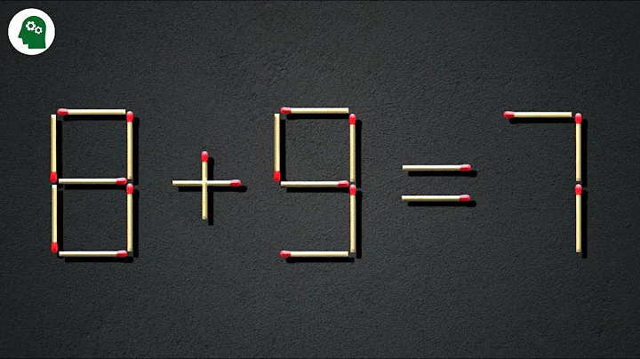 Move only 1 stick to make equation correct | Matchstick Puzzle 8+9=7