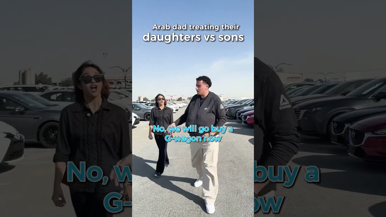 Arab dad with son vs daughter🥲😎 