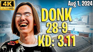 【4K】donk (28-9) w/Magnojez VOICE COMMS (Nuke POV) | Aug 1, 2024 #cs2 #pov