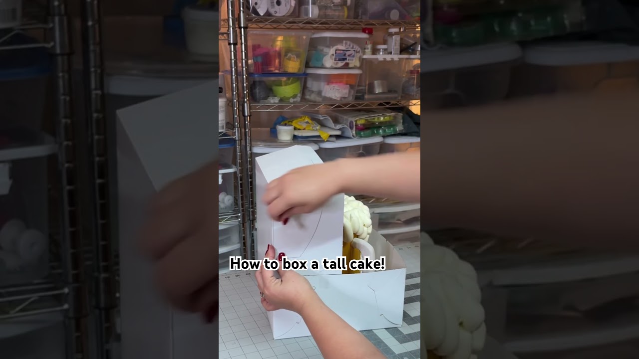 Как упаковать высокий торт! 