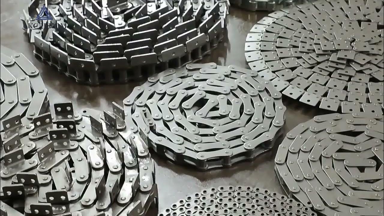 Приводные и конвейерные цепи различных видом - YouTube