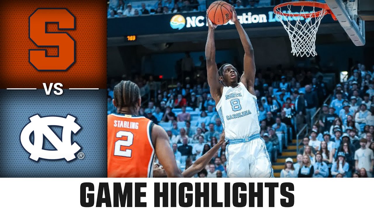 Syracuse vs. North Carolina Highlights | 2025-26 ACC Men's Basketball