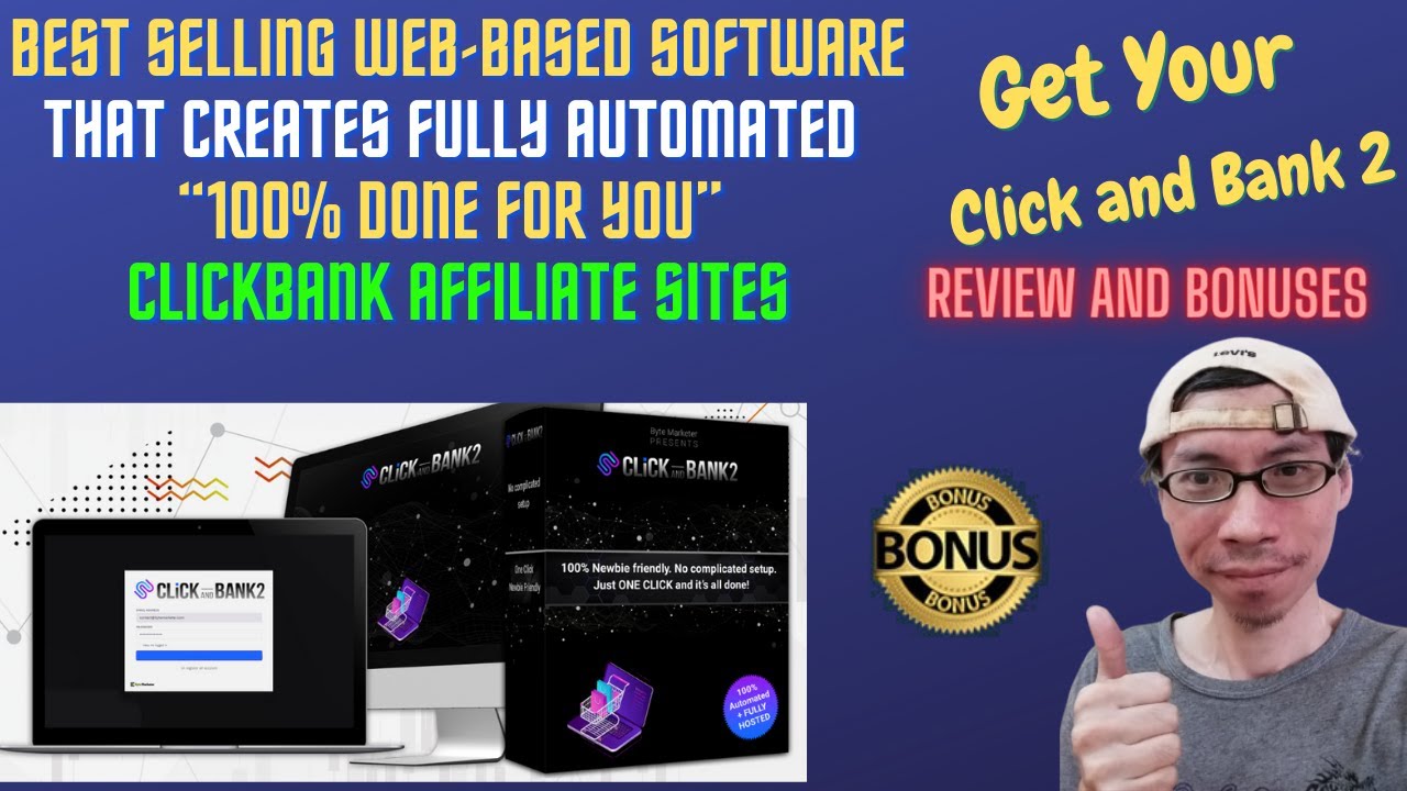 🔥Click and Bank 2 Review🔥 How To Create a AUTOMATED “100% Done For You” ClickBank Affiliate Site🎁
