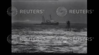 1949 Coastal Gales Disrupt Swedish Ship In Holland