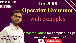 L5.68 | Operator Precedence Parser and Operator Grammar | Compiler Design (CD)