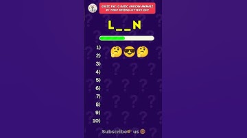 Raad de 10 belangrijkste Afrikaanse dieren door de ontbrekende letters te raden!