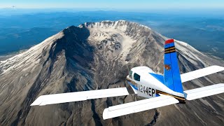 Flying Over Mount St. Helens: 1980 Volcanic Eruption Explained