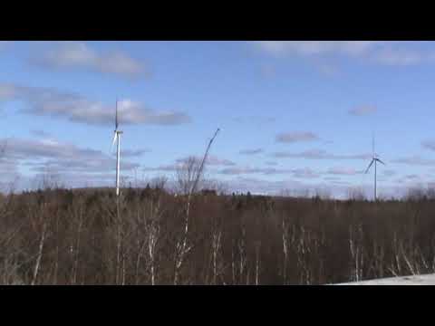 Albert County Fall Scenic Wind Mills