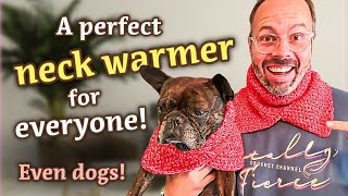 Let's make a folded neck warmer | Crochet & Knooking Tutorial