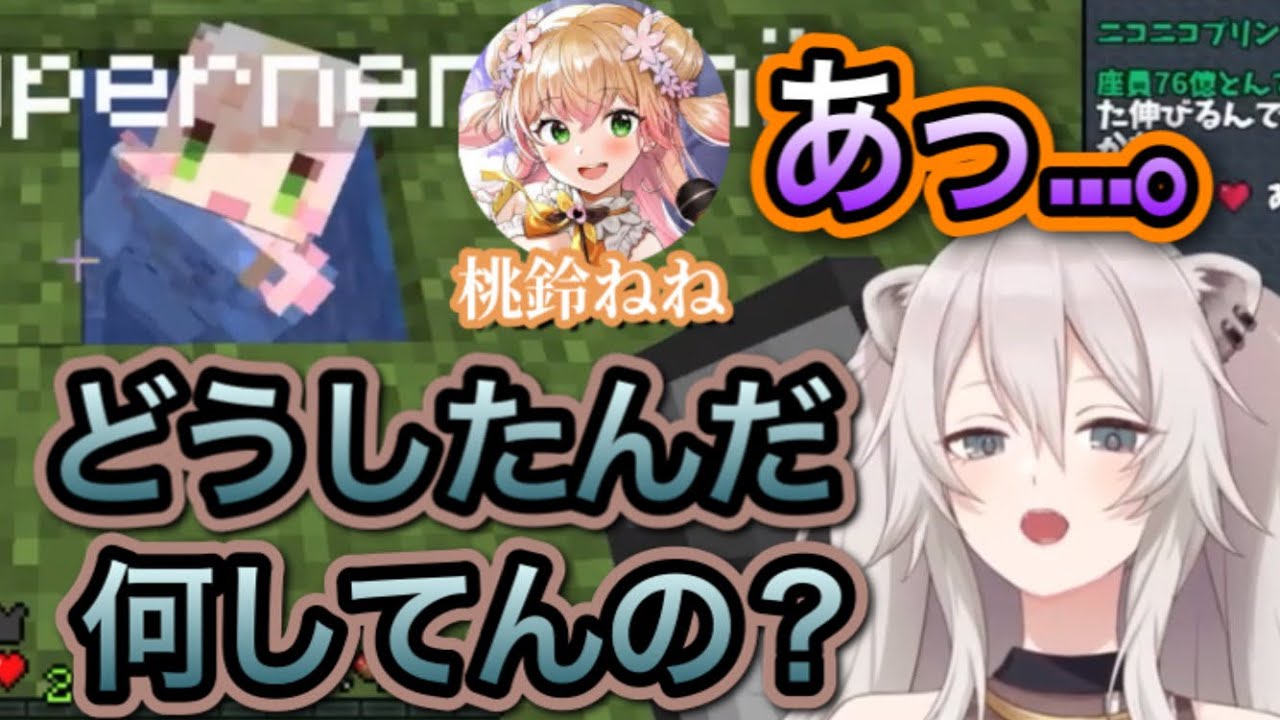 そら先輩のツタを壊してしまい、穴に隠れるねねち【獅白ぼたん,ときのそら,桃鈴ねね/切り抜き】