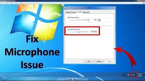 Fix Microphone Audio Problem in Windows 7/8/10