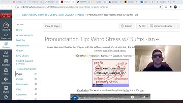 Pro Tip: Word Sress w/ Suffix -ian