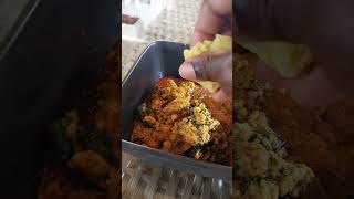 Nigerian Eba And Egusi Stew nigeria food travel dgm travel