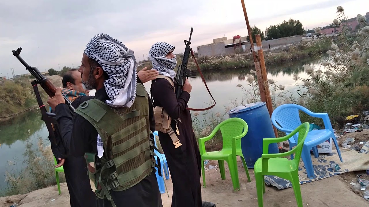 رمي في سلاح البيكيسي والام فور والكلاكنشوف في فاتحه بيت وافي فاتحه المرحوم سمير علي شبير المياحي