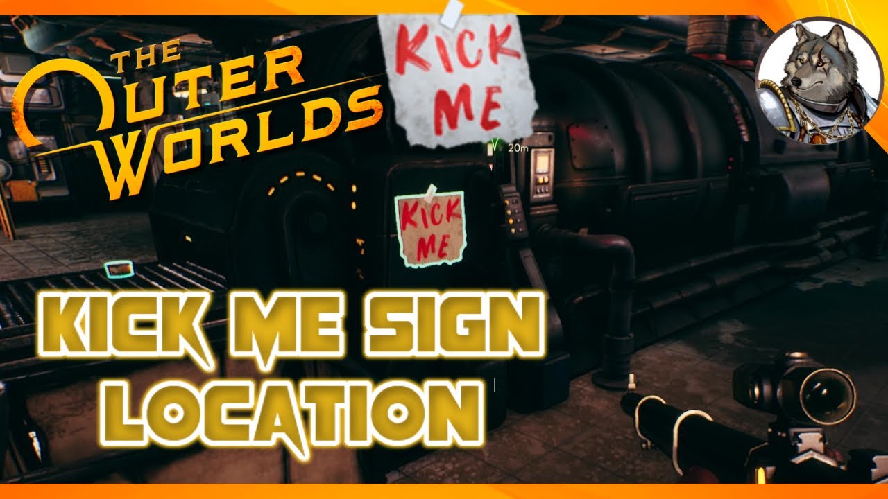 THE OUTER WORLDS - Kick Me Sign Location (Ship Decoration Item) - YouTube