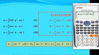 Jacobi Method using Calculator