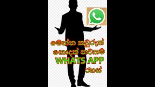 Whatsapp top secrets - මෙන්න කව් රුත් නොදත් නවතම වට්ස් ඇප් රහස්