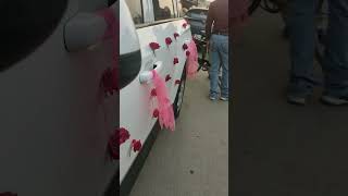Most beautiful wedding car Decor #bridal #cardecoration #ytshorts #trending