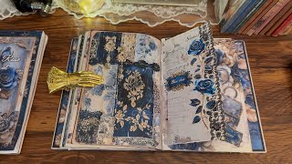 Vintage Paper Craft ASMR | Lace Flap Page | A Blue Rose Journal | Victorian #thegingerbreadprints screenshot 1