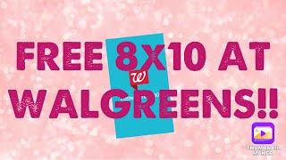FREE PHOTO AT WALGREENS| Promo code 5/9 -5/11/2020