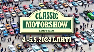 Classic motor show, Lahti 4.-5.5.2024, melkein kaikki näyttelyn autot