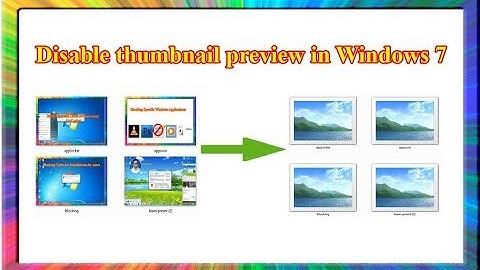 how to enable or disable thumbnail preview in Windows 7