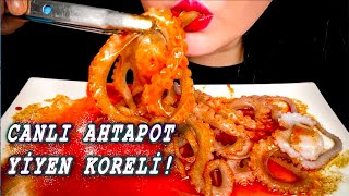 ASMR MUKBANG! | Canlı ahtapot yiyen koreli kadın | Eating sounds mukbang