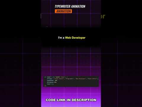 Typewriter Effect For