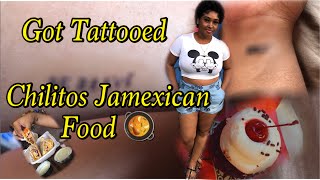 I got my First TWO TATTOOS | Chilitos Jamexican Food Restaurant | Mini Vlog | Nell Slays
