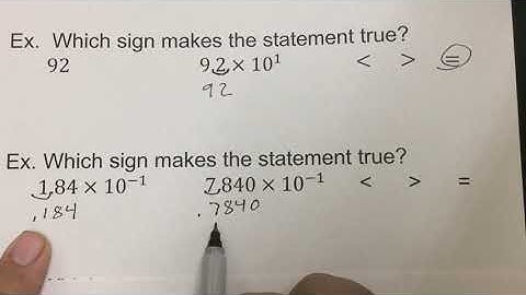 7th Grade Lesson 1.9 Comparing Numbers Written in Scientific Notation