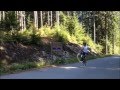 Road bike wheelie with one hand