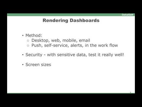 Data Visualization 101: Rendering Dashboards - Tableau / DataSelf