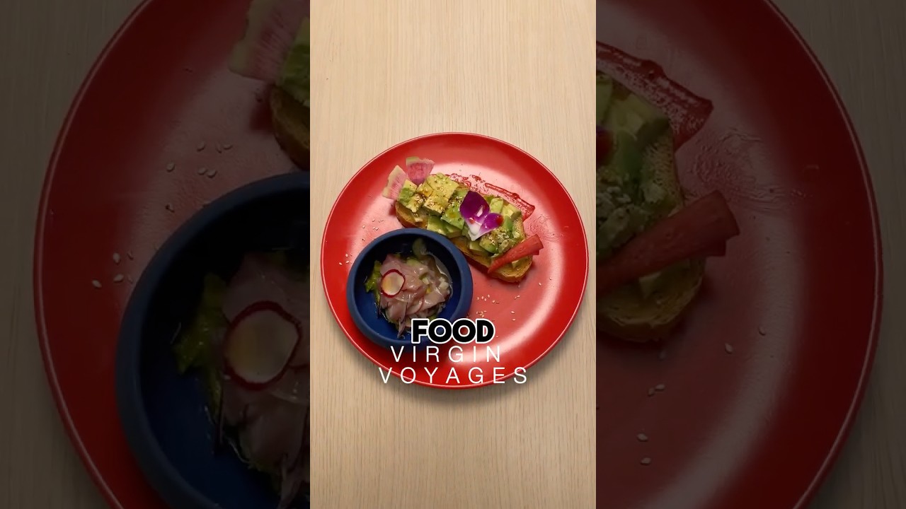 Food on Virgin Voyages = Next Level 🍣🔥 #CruiseFoodGoals