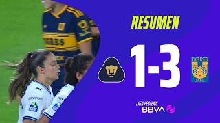 The Amazons strike on the road 🐯🔥 Pumas 1-3 Tigres | Highlights and goals