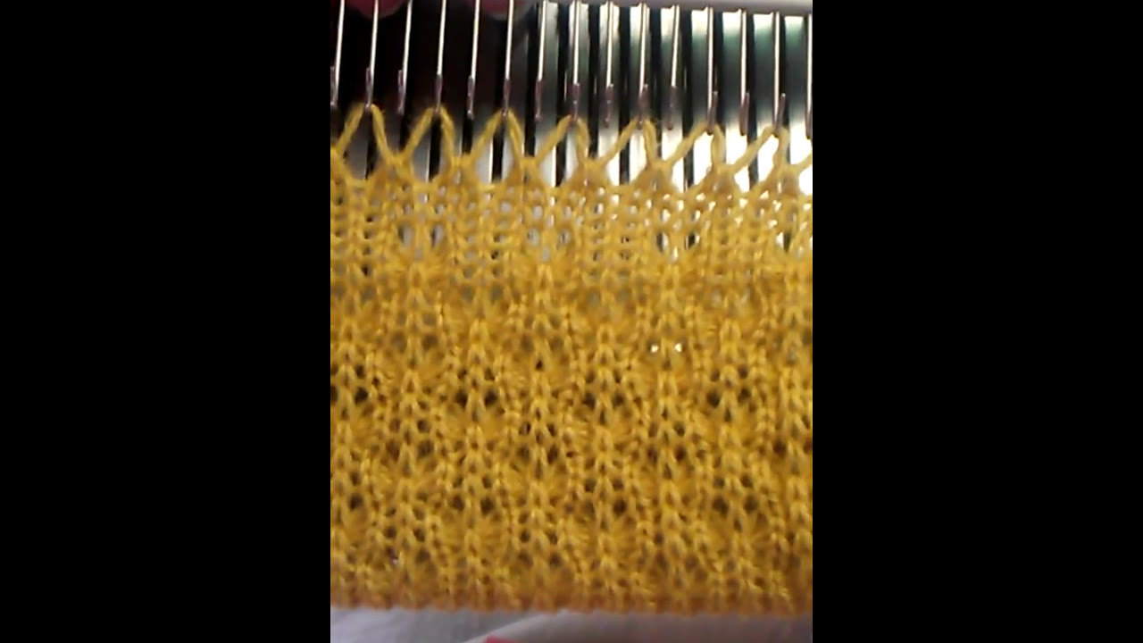 Desenhos sem cartelas Ponto Lacinhos Vídeo 5 (Recoger) Trico a maquina