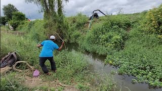 FISHER MAN Fishing in Deep ponds |Best small single hook fishing |TILAPIAFISHES FISHING IN Village |