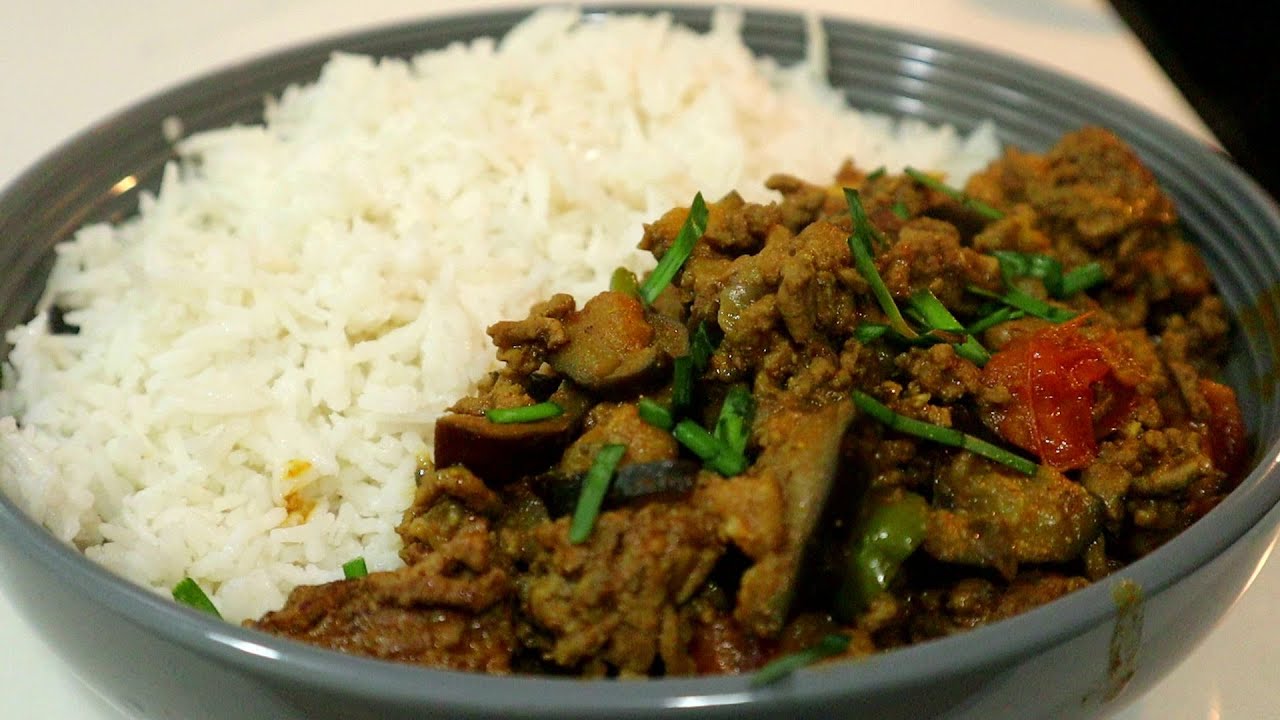 Ground beef & Eggplant Curry / Easy one pot meal / Chana's Creations