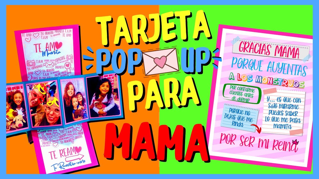 TARJETA POP UP 👉DIY👈 Regalo para MAMA - YouTube