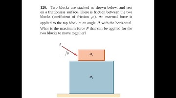 Two blocks are stacked with an external F in an angle. Part 1