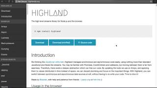 Highland.js - 01 - Working with simple values