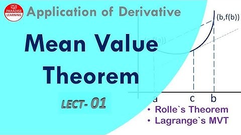 Mean Value Theorem ।। Rolle