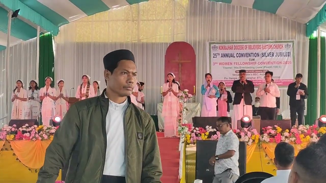 Iswranw dadwng kangdwng Bodo gospel song. Aojharguri B.E.C. program. 