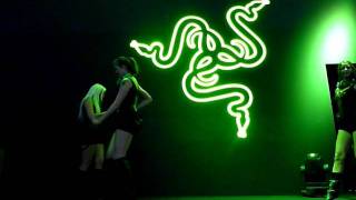 Razer Booth Babe Dance Gamescom 2011