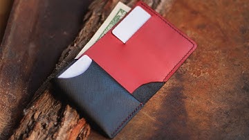 Minimalistic leather wallet/card holder/DIY Project #minimalist #handmadecraft #pdfpattern