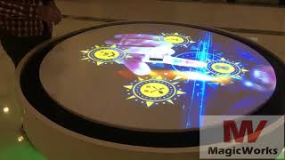 Round projection touch table mp4